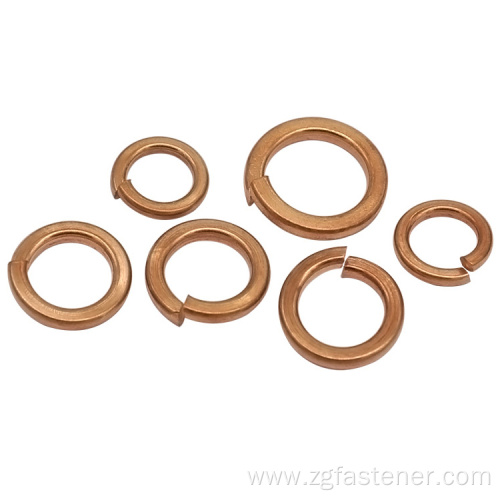 DIN127 Copper/Brass M4 M5 M6 M7 Tin Plated Single Coil Spring Lock Washers